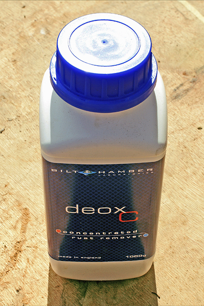Bilt Hamber Laboratories Deox C concentrated rust remover.